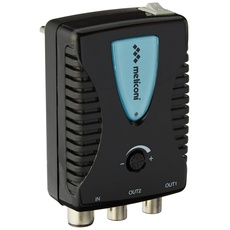 Meliconi AMP200, TV-Antennenverstärker, Digitaler 2-Wege-Signalverstärker, 220V Direktstromversorgung, LTE-Filter