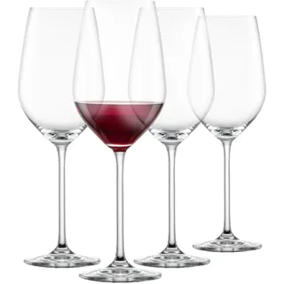 SCHOTT ZWIESEL Bordeaux Rotweinglas Fortissimo (4er-Set), edle Bordeauxgläser für Rotwein, spülmaschinenfeste Tritan-Kristallgläser, Made in Germany (Art.-Nr. 123682)