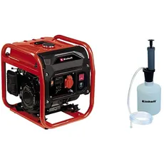 Einhell Stromerzeuger (Benzin) TC-IG 1100 (1000 W, 1.4 kW, Inverter-Technologie, 79 cm3, 6,5 L Benzin-Tank, 4-Takt-Antriebsmotor, 1x230 V-Steckdose, Überlastschalter, inkl. Benzinabsaugpumpe)