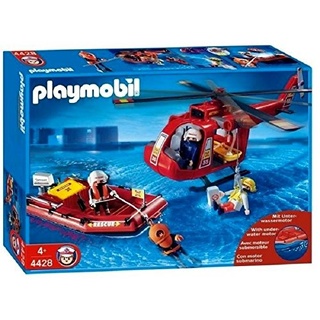 Playmobil SOS-Helikopter mit Rettungsboot 4428