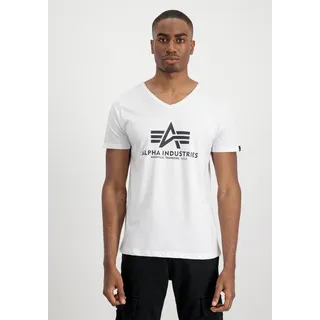 Alpha Industries T-Shirt »Alpha Industries Men - T-Shirts Basic V-Neck T«, weiß