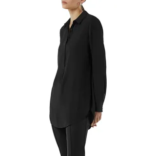 Comma Weich fließende Longbluse aus Chiffon