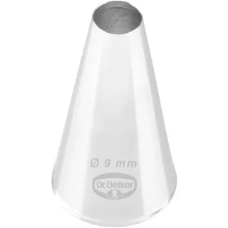 Dr. Oetker Lochtülle 9 mm, Lochtülle aus der Tüllen-Manufaktur, Backzubehör zum Dekorieren (Farbe: Silber), Menge: 1 Stück