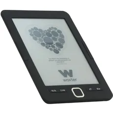 Woxter E-Book Scriba 195 Black-Electronic Book Reader 6 "(1024x758, E-Ink Pearl Plus White Screen, EPUB, PDF) Micro SD, spart mehr als 4000 Bücher, Aufkleber, Schwarz