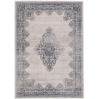 Kunstloft Teppich Laury Grau 80x150 cm , Textil , Orientalisch , Rechteckig , 80x1 cm , Gots , waschbar , Teppiche und Böden, Teppiche