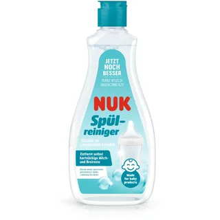 NUK Spülreiniger für Babyflaschen | 500 ml | Ideal zur Reinigung von Babyflaschen, Nuckeln und Zubehör | Duftstofffreier Reiniger | pH-neutral | 100 % wiederverwertbare Flasche