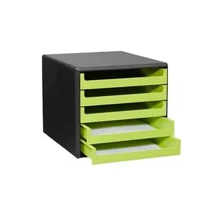 M&M Schubladenbox  lindgrün 30057631, DIN A4 mit 5 Schubladen, 1 St.