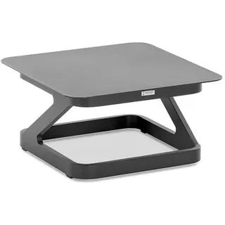 Gartenbeistelltisch , Anthrazit , Metall , quadratisch , Z-Form , 60x31x60 cm , gastro- und objekttauglich, wetterbeständig , Gartenmöbel, Gartentische, Loungetische