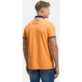Camp David Poloshirt Cabo Verde Kurzarmshirt mit Polokragen - Orange