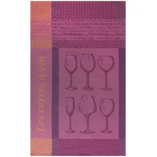 COUCKE Bedrucktes Geschirrtuch, Baumwolle, Jacquard, Weingläser, 50 x 75 cm
