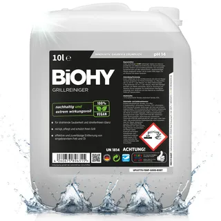 BiOHY Grillreiniger + Auslaufhahn, Backofenreiniger, Fettlöser, Grillrost Reiniger, 10 l