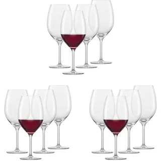 Schott Zwiesel Bordeaux Rotweinglas For You (4er-Set), zeitlose Bordeauxgläser für Rotwein, spülmaschinenfeste Tritan-Kristallgläser, Made in Germany (Art.-Nr. 121869) (Packung mit 3)
