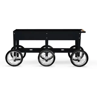 Herstera Garden Metall Hochbeet Wheels Schwarz 186x50x80 cm - Schwarz