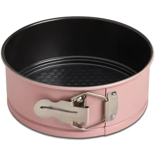 wenco Mini-Springform, 18 cm Durchmesser, ideal für kleine Kuchen, hochwertige Antihaftbeschichtung, aus robustem Stahl, hitzebeständig, in stilvollem Rosa, leicht zu reinigen