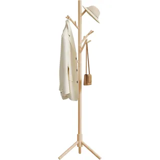 Woltu Garderobenständer Baumform 48 x 175 x 42 cm Holzfarbe