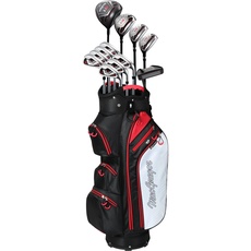 MACGREGOR Herren Zt1 Stahl/Graphit, Cart/Standtasche, Rechts-und Linkshänder, Golf-Paket-Sets, schwarz/rot, Einheitsgröße