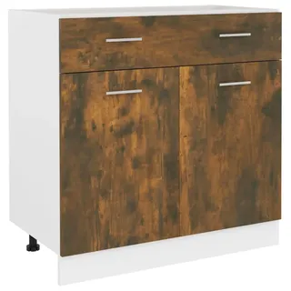 vidaXL Unterschrank mit Schublade 80 x 46 x 81,5 cm Braun
