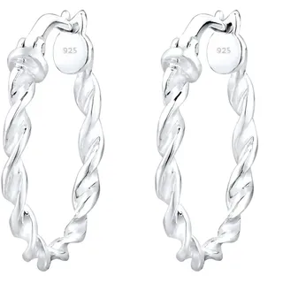 Elli Ohrringe Damen Creolen Basic Spirale Twisted in 925 Sterling Silber