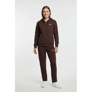 Puma METALLIC HOODED STANDARD SWEAT SUIT FL OP Trainingsanzug Chocolate Fondue XL