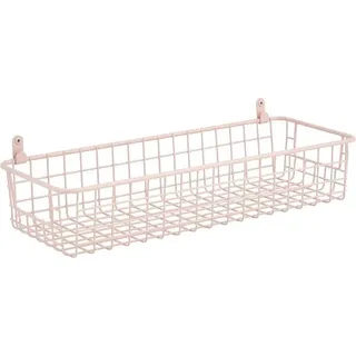 Wandregal Korb rosa Ablagekorb Metall Wandkorb Bad Organizer Handtuch mDesign