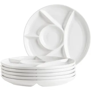Mäser Fondueteller 22 cm weiß 6er Set