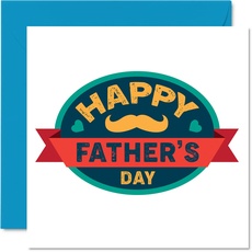 Stuff4 Süße Vatertagskarten für Papa – Happy Father's Day – tolle herzliche Karte für Papa von Sohn, Tochter, Vatergeschenk, 145 mm x 145 mm besondere Grußkarten Geschenk für Papa