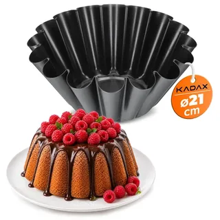 KADAX Gugelhupfform, Kuchenform aus Blech mit Antihaftbeschichtung, Rührkuch
