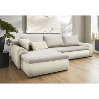 Home Affaire Ecksofa Win L-Form, wahlweise mit Bettfunktion und Bettkasten, beige