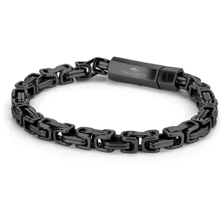 FYNCH-HATTON Königsarmband Edelstahl schwarz 18,5 cm