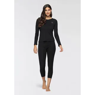 Thermounterhemd POLARINO, Damen, Gr. 42, N-Gr, schwarz, Feinripp, Obermaterial: 100% Polyester, unifarben, normal, Rundhals, Unterhemden Thermounterhemd, "Skiwäsche Set", Skiunterwäsche, Topseller