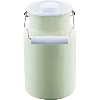 Riess, 0311-006, Milchkanne mit Deckel 2L, BUNT PASTELL, Emaille, Vol. (rec.): 2,3 Liter, Made in Österreich, LBH: 15,3x13,2x22,9cm, 0,746kg, Deckel, Kratzfest, Gasherd geeignet, Spülmaschinenfest