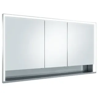 KEUCO Royal Lumos Spiegelschrank Wandeinbau 3-türig, kurze Tür, offenes Ablagefach, 1400mm, 14336171301, Ausführung: ohne Dali Steuerung
