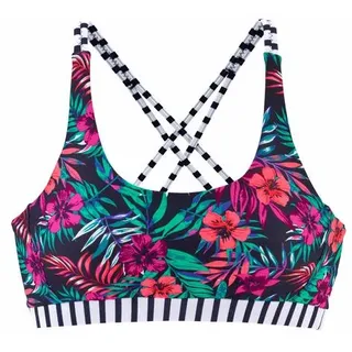 VENICE BEACH Bustier-Bikini-Top Damen marine bedruckt Gr.34