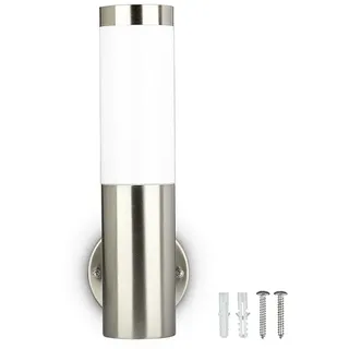 V-Tac Außenwandleuchte Edelstahl 35,5 cm E27 IP44