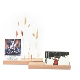 anaan Dione Kartenhalter Holz Fotohalter Flowergram Blumenleiste Trockenblumen Halterung Tischkartenhalter für Hochzeit Tischdeko (24cm 2er Set)