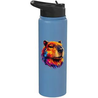 Süße Capybara-Pop-Art-Bunte Capybara-Liebe Stainless Steel Insulated Water Bottle