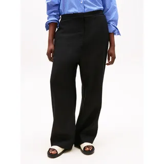 Tommy Hilfiger Curve Leinenhose »CRV ESS LINEN TAILORED STRT PANT«, schwarz