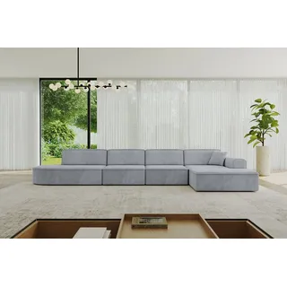 altdecor Ecksofa Ottomane Rechts IREA-L3-v3 - 412x165x77 cm Grau
