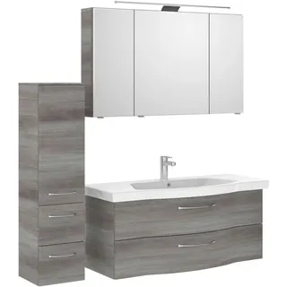 Pelipal Badezimmer , Graphitfarben , Metall , 4-teilig , 8 Fächer , insgesamt: 4,2 Schubladen , 152 cm , Made in Germany , hängend, Typenvielfalt , Badezimmer, Badmöbelsets & Badmöbelserien, Badmöbel-Sets