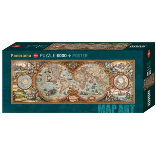 Heye Hemisphere Map, 6000 Teile)