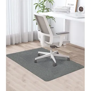 Bürostuhl Unterlage, 90 x 120 cm, Dunkelgrau, Bodenschutzmatte bürostuhl, Bodenschutzmatte für Hartböden, Kratzfest Bodenmatte Stuhlunterlage, schreibtischstuhl unterlage für Laminat