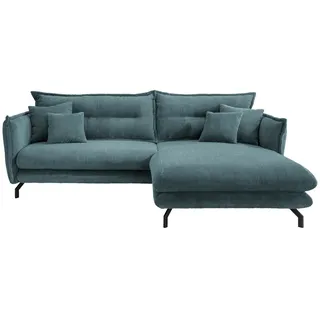 Livetastic Ecksofa , Petrol , Textil , Füllung: Schaumstoff,Schaumstoff , L-Form , 255x180 cm , Made in Europe , Rücken echt, Armteil links, Armteil rechts , Wohnzimmer, Sofas & Couches, Wohnlandschaften, Ecksofas