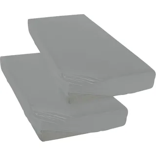 MY HOME Spannbettlaken Paprika2 Microfaser 90 x 200 cm grau 2 St.