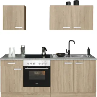 OPTIFIT Küchenzeile Leer 210 cm beige