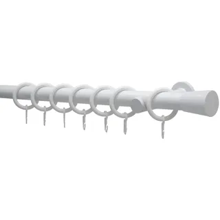 GARDINIA Vorhangstange Korfu 1-läufig Ø 28 mm 200 cm Weiß