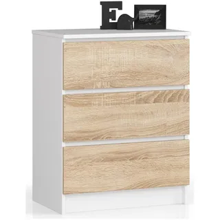 akord furniture factory Sideboard 60 x 77 x 40 cm weiß / bronze
