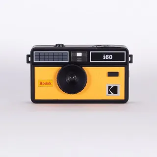 Kodak i60 Wiederverwendbare 35-mm-Filmkamera – Retro-Stil, fokussierfrei, integrierter Blitz, Drücken und Pop-Up-Blitz (gelb)