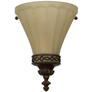 Behagliche Wandlampe ANABELL 1 Creme Braun Landhaus Design lampe Flur Blendarm