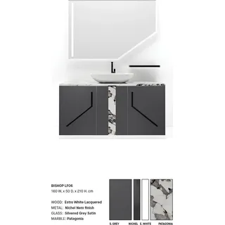 Grau Badezimmer Waschbecken Armaturen Badezimmer Möbel Italien Stil Badezimmer - Grau