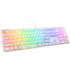 Ducky One 3 Aura White Gaming Tastatur, RGB LED - Kailh Jellyfish Y (US) (DE, Kabelgebunden), Tastatur, Weiss